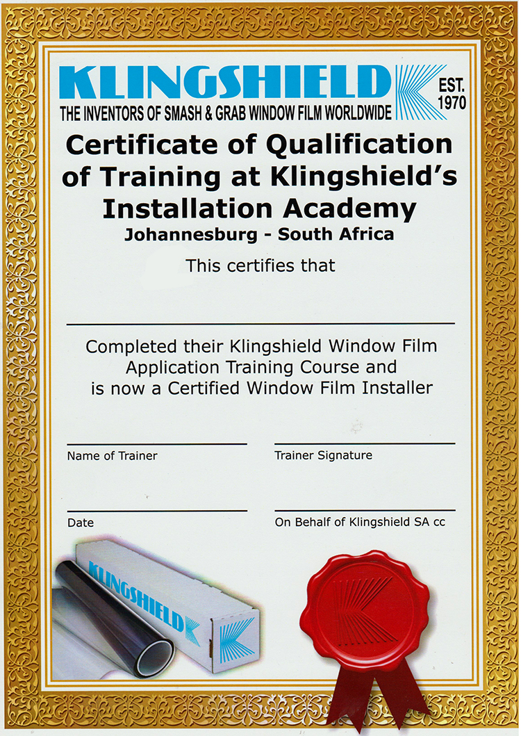 Klingshield Install Certificate