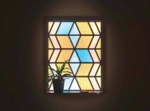 Solar-panel-stained-glass-window