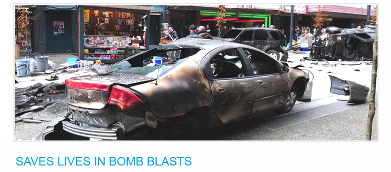 Klingshield Safety Film Stops Glass From Flying During Bomb Blasts