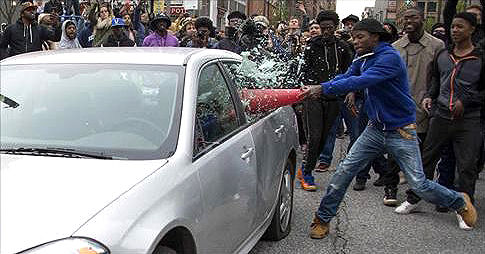 Riot-attacks-on-cars