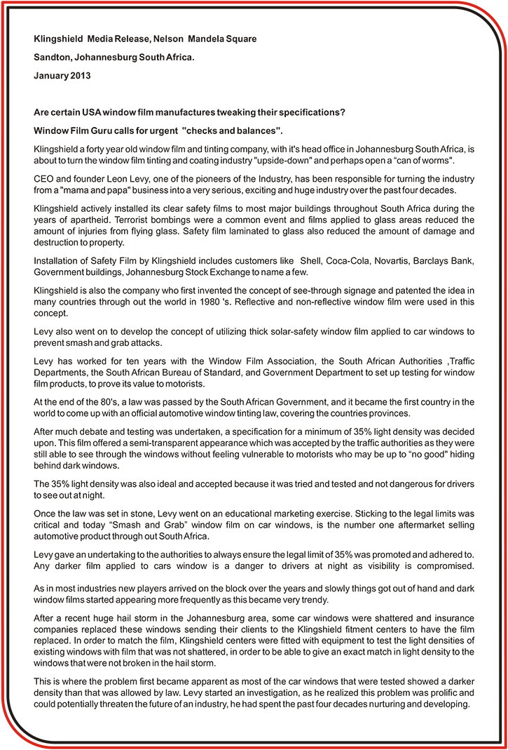 SABS report on window film part 3