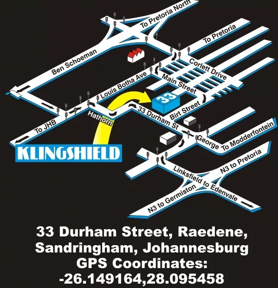 Directions to Klingshield Joburg